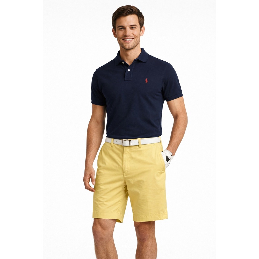 Ralph Lauren Polo Golf Yellow Classic Fit Stretch Summer Shorts 31